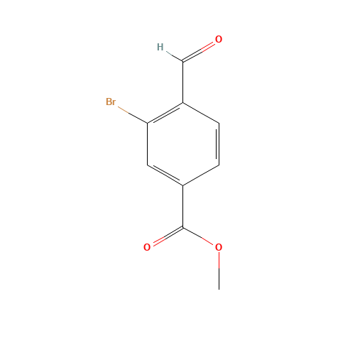 Methyl 3-broMo-4-forMylbenzoate (CAS: 90484-53-0) - Chemical Structure and Molecular Formula 