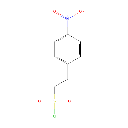 2-(4-NITRO-PHENYL)-ETHANESULFONYL CHLORIDE (CAS: 80259-15-0) - Chemical Structure and Molecular Formula 