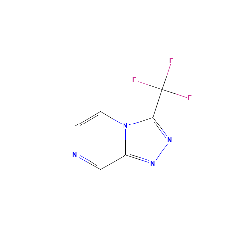 3-(Trifluoromethyl)-1,2,4-triazolo[4,3-a]pyrazine (CAS: 486460-20-2) - Chemical Structure and Molecular Formula 