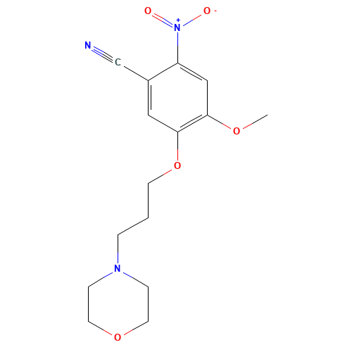 2-Amino-4-methoxy-5-(3-morpholinopropoxy)benzonitrile (CAS: 675126-26-8) - Related Chemical Product