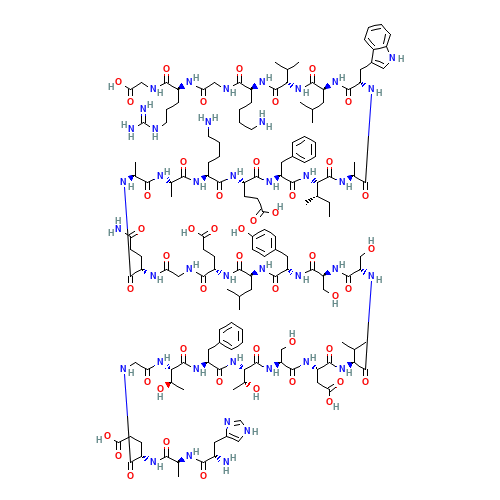 H-HIS-ALA-GLU-GLY-THR-PHE-THR-SER-ASP-VAL-SER-SER-TYR-LEU-GLU-GLY-GLN-ALA-ALA-LYS-GLU-PHE-ILE-ALA-TRP-LEU-VAL-LYS-GLY-ARG-GLY-OH (CAS: 106612-94-6) - Related Chemical Product