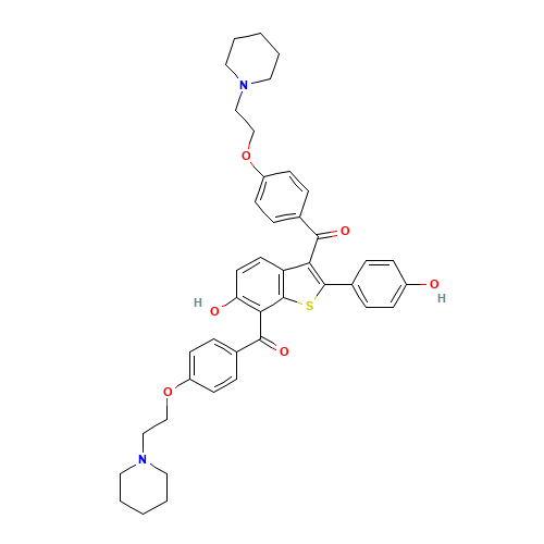 [6-Hydroxy-2-(4-hydroxyphenyl)-7-[4-(2-piperidin-1-yl-ethoxy)benzoyl]-                        benzo[b]thien-3-yl]-[4-[2-(1-piperidinyl)ethoxy]phenyl]methanone (CAS: 1159977-58-8) - Related Chemical Product