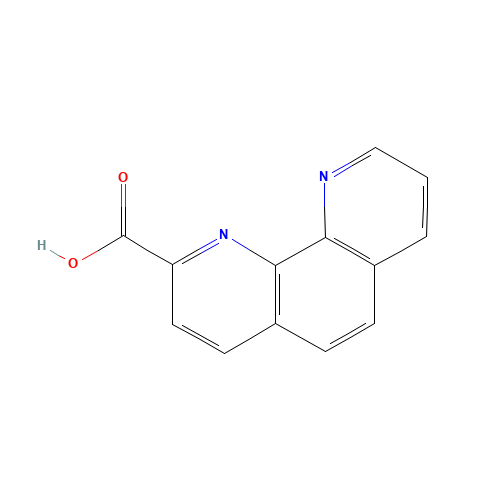 1,10-phenanthroline-2-carboxylic acid (CAS: 1891-17-4) - Chemical Structure and Molecular Formula 