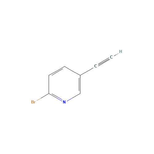 2-broMo-5-ethynylpyridine (CAS: 569672-28-2) - Chemical Structure and Molecular Formula 