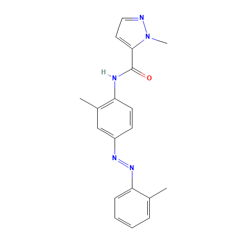 1-Methyl-N-[2-methyl-4-[2-(2-methylphenyl)diazenyl]phenyl-1H-pyrazole-5-carboxamide (CAS: 301326-22-7) - Related Chemical Product
