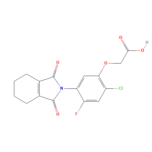 2-[2-chloro-5-(1,3-dioxo-4,5,6,7-tetrahydroisoindol-2-yl)-4-fluoro-phe noxy]acetic acid (CAS: 87547-04-4) - Related Chemical Product