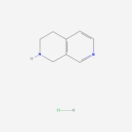 1,2,3,4-Tetrahydro-2,7-naphthyridine hydrochloride (CAS: 1354940-72-9) - Chemical Structure and Molecular Formula 