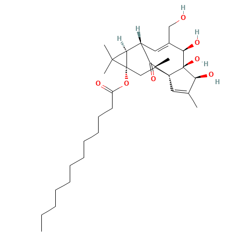 Dodecanoic acid ingenol ester (CAS: 54706-70-6) - Chemical Structure and Molecular Formula 