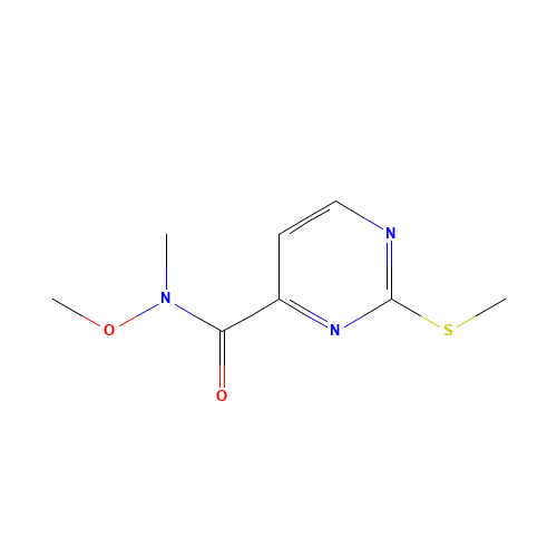 N-methoxy-N-methyl-2-(methylthio)pyrimidine-4-carboxamide (CAS: 271247-59-7) - Chemical Structure and Molecular Formula 