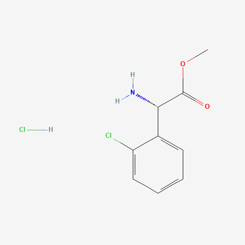 (S)-Methyl 2-amino-2-(2-chlorophenyl)acetate hydrochloride (CAS: 213018-92-9) - Chemical Structure and Molecular Formula 