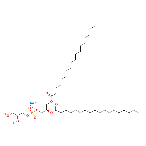 2,3-dihydroxypropyl [(2R)-2,3-di(octadecanoyloxy)propyl] phosphate (CAS: 200880-42-8) - Chemical Structure and Molecular Formula 