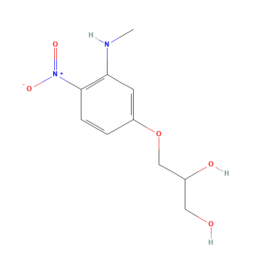 3-[3-(methylamino)-4-nitrophenoxy]propane-1,2-diol (CAS: 80062-31-3) - Related Chemical Product