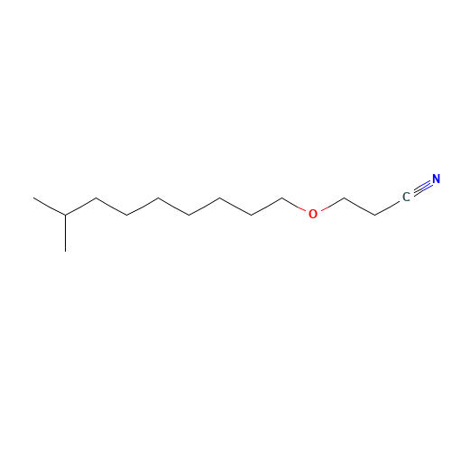 3-(8-methylnonoxy)propanenitrile (CAS: 64354-92-3) - Chemical Structure and Molecular Formula 