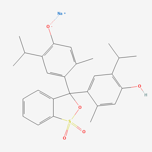sodium;4-[3-(4-hydroxy-2-methyl-5-propan-2-ylphenyl)-1,1-dioxo-2,1$l^{6}-benzoxathiol-3-yl]-5-methyl-2-propan-2-ylphenolate (CAS: 62625-21-2) - Related Chemical Product