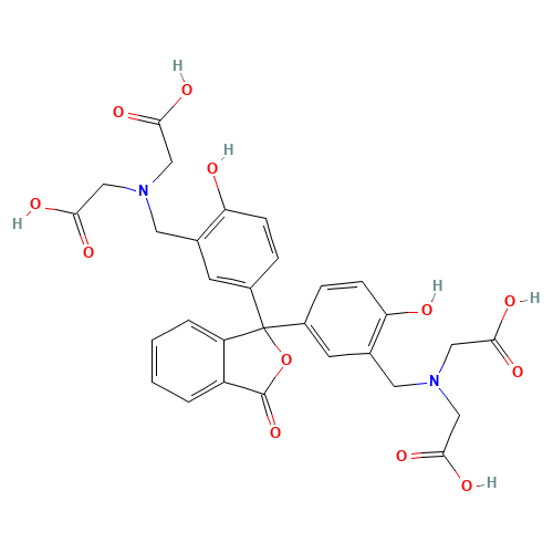 2,2',2'',2'''-{(3-oxo-1,3-dihydro-2-benzofuran-1,1-diyl)bis[(6-hydroxybenzene-3,1-diyl)methanediylnitrilo]}tetraacetic acid (CAS: 25296-54-2) - Related Chemical Product