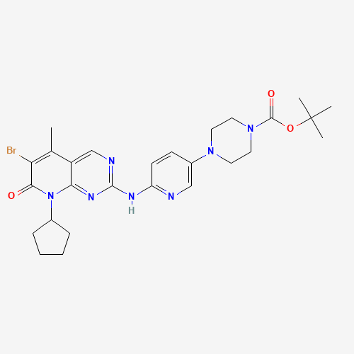 4-[6-(6-Bromo-8-cyclopentyl-5-methyl-7-oxo-7,8-dihydro-pyrido[2,3-d]pyrimidin-2-ylamino)-pyridin-3-yl]-piperazine-1-carboxylic acid tert-butyl ester (CAS: 571188-82-4) - Related Chemical Product