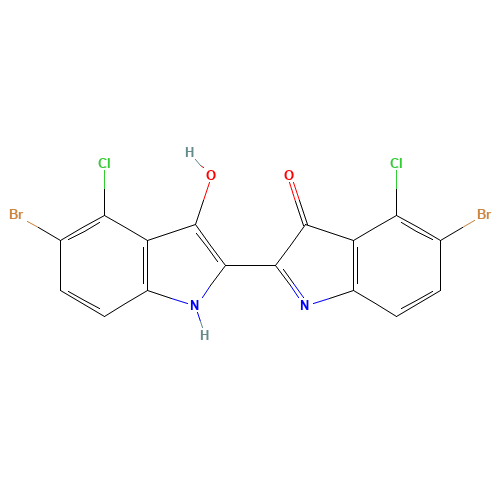 5-bromo-2-(5-bromo-4-chloro-3-oxo-1H-indol-2-ylidene)-4-chloro-1H-indol-3-one (CAS: 29245-44-1) - Related Chemical Product