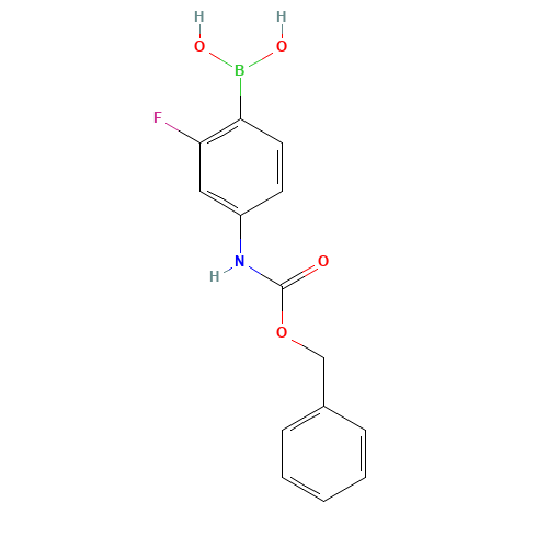[2-fluoro-4-(phenylmethoxycarbonylamino)phenyl]boronic acid (CAS: 874290-59-2) - Related Chemical Product