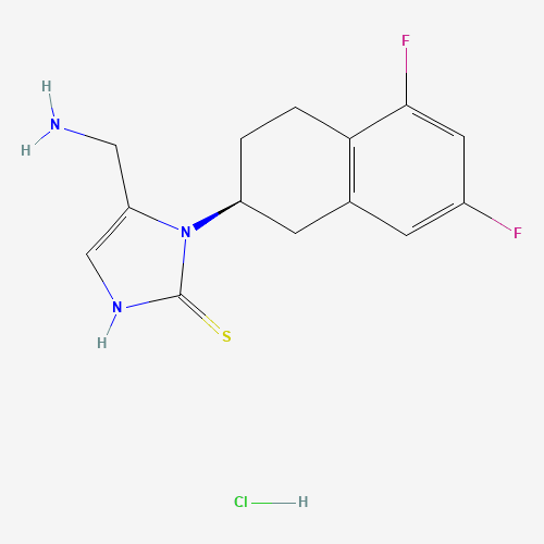 4-(aminomethyl)-3-[(2S)-5,7-difluoro-1,2,3,4-tetrahydronaphthalen-2-yl]-1H-imidazole-2-thione;hydrochloride (CAS: 170151-24-3) - Related Chemical Product
