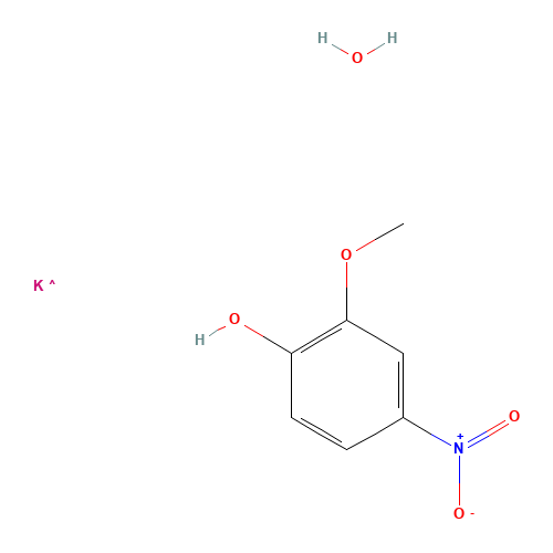 Phenol, 2-methoxy-4-nitro-, potassium salt (CAS: 100200-99-5) - Chemical Structure and Molecular Formula 
