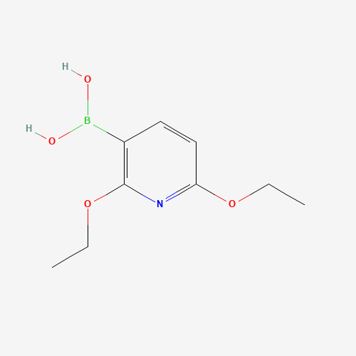 (2,6-Diethoxypyridin-3-yl)boronic acid (CAS: 1003043-46-6) - Chemical Structure and Molecular Formula 