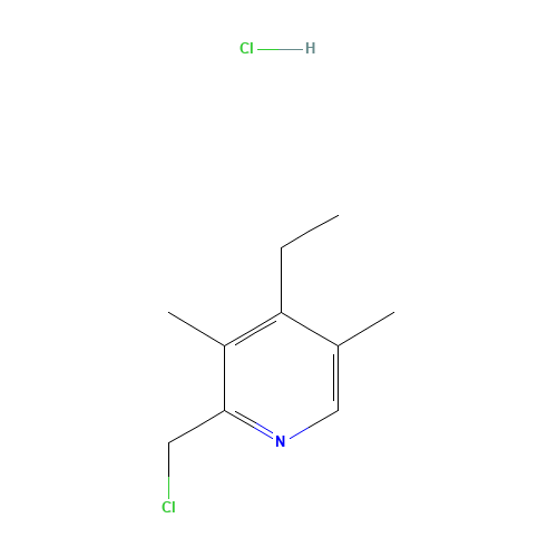 2-(chloromethyl)-4-ethyl-3,5-dimethylpyridine (CAS: 1015136-53-4) - Chemical Structure and Molecular Formula 