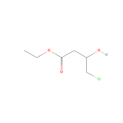 Butanoic acid, 4-chloro-3-hydroxy-, ethyl ester (CAS: 10488-69-4) - Chemical Structure and Molecular Formula 