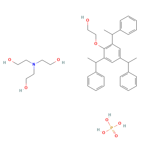 Ethanol, 2,2,2-nitrilotris-, compd. with .alpha.-2,4,6-tris(1-phenylethyl)phenyl-.omega.-hydroxypoly(oxy-1,2-ethanediyl) phosphate (CAS: 105362-40-1) - Related Chemical Product