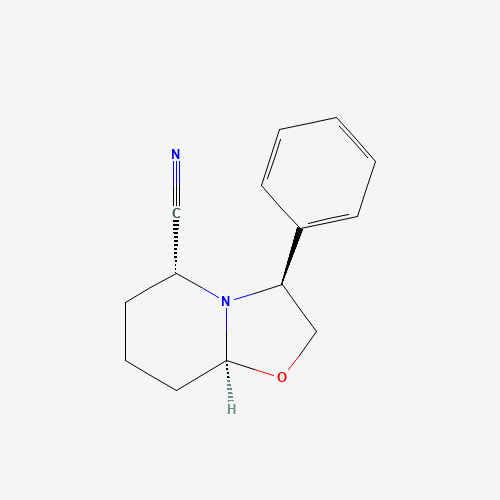 (3S,5R,8aS)-(+)-Hexahydro-3-phenyl-5H-oxazolo[3,2-a]pyridine-5-carbonitrile (CAS: 106565-71-3) - Related Chemical Product