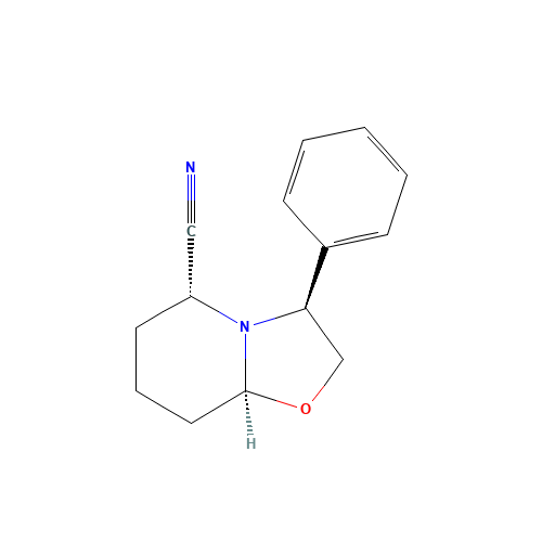 (3S,5R,8aS)-(+)-Hexahydro-3-phenyl-5H-oxazolo[3,2-a]pyridine-5-carbonitrile (CAS: 106565-71-3) - Related Chemical Product