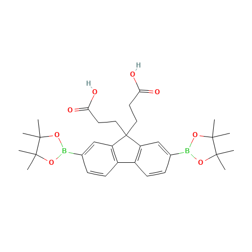 2,7-bis(4,4,5,5-tetraMethyl-1,3,2-dioxaborolan-2-yl)-9,9-bis(3'-propanoic)fluorene (CAS: 1067250-06-9) - Related Chemical Product
