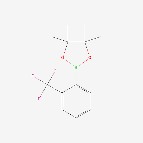 2-[2-(Trifluoromethyl)phenyl]-4,4,5,5-tetramethyl-1,3,2-dioxaborolane (CAS: 1073339-21-5) - Chemical Structure and Molecular Formula 