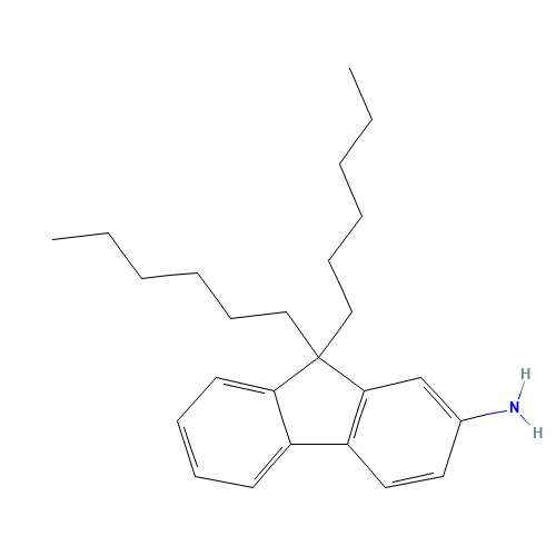 9,9-dihexyl-9H-fluoren-2-amine (CAS: 1132796-42-9) - Chemical Structure and Molecular Formula 