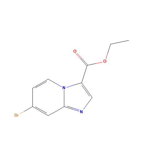 Ethyl 7-bromoimidazo[1,2-a]pyridine-3-carboxylate (CAS: 1134327-98-2) - Chemical Structure and Molecular Formula 