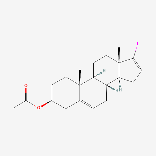 (3S,8R,9S,10R,13S,14S)-17-Iodo-10,13-dimethyl-2,3,4,7,8,9,10,11,12,13,14,15-dodecahydro-1H-cyclopenta[a]phenanthren-3-yl acetate (CAS: 114611-53-9) - Related Chemical Product