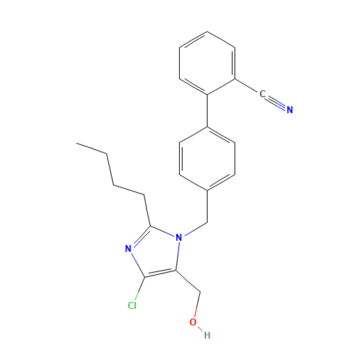 4'-[(2-BUTYL-4-CHLORO-5-HYDROXYMETHYL-1H-IMIDAZOL-1-YL)METHYL]-1,1'-BIPHENYL-2-CARBONITRILE (CAS: 114772-55-3) - Related Chemical Product