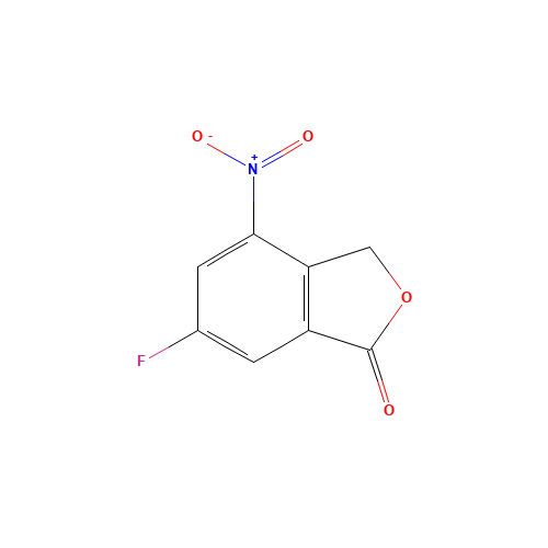6-Fluoro-4-nitroisobenzofuran-1(3H)-one (CAS: 1207453-90-4) - Chemical Structure and Molecular Formula 