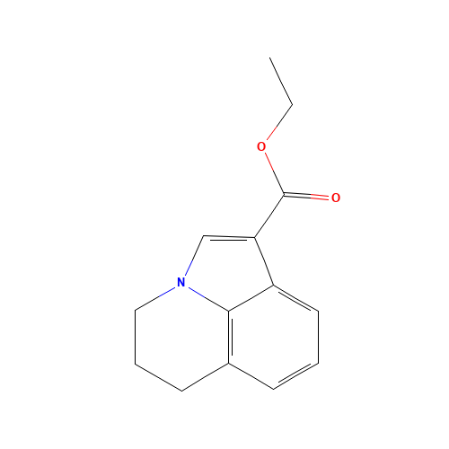Ethyl 5,6-dihydro-4H-pyrrolo[3,2,1-ij]quinoline-1-carboxylate (CAS: 124730-53-6) - Chemical Structure and Molecular Formula 