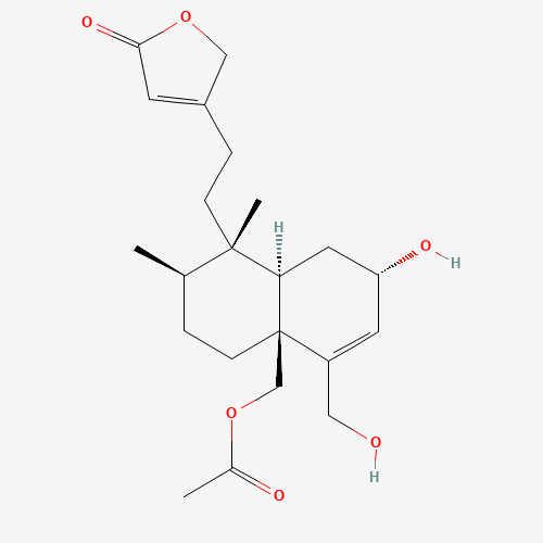 4-[2-[(1S,2R,4aS,7S,8aR)-4a-[(Acetyloxy)methyl]-1,2,3,4,4a,7,8,8a-octahydro-7-hydroxy-5-(hydroxymethyl)-1,2-dimethyl-1-naphthalenyl]ethyl]-2(5H)-furanone (CAS: 125675-09-4) - Related Chemical Product