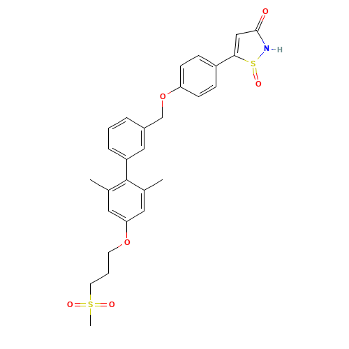 5-(4-((3-(2,6-diMethyl 4-(3-(Methylsulfonyl)propoxy)phenyl)phenyl)Methoxy)phenyl)isothiazol-3-ol 1-oxide (CAS: 1312787-30-6) - Related Chemical Product