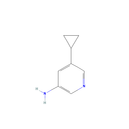5-cyclopropylpyridin-3-amine (CAS: 1314353-68-8) - Chemical Structure and Molecular Formula 