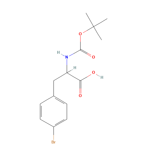 3-(4-bromophenyl)-2-[(2-methylpropan-2-yl)oxycarbonylamino]propanoic acid (CAS: 132153-48-1) - Related Chemical Product