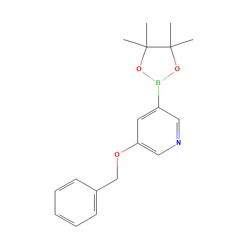 3-(benzyloxy)-5-(4,4,5,5-tetramethyl-1,3,2-dioxaborolan-2-yl)pyridine (CAS: 1375302-99-0) - Related Chemical Product