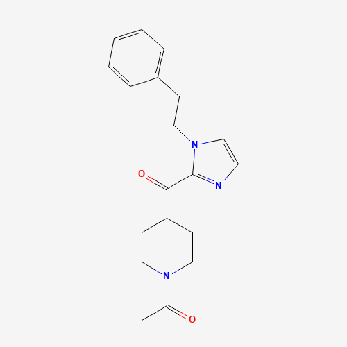 1-(4-(1-PHENETHYL-1H-IMIDAZOLE-2-CARBONYL)PIPERIDIN-1-YL)ETHANONE (CAS: 142654-77-1) - Related Chemical Product