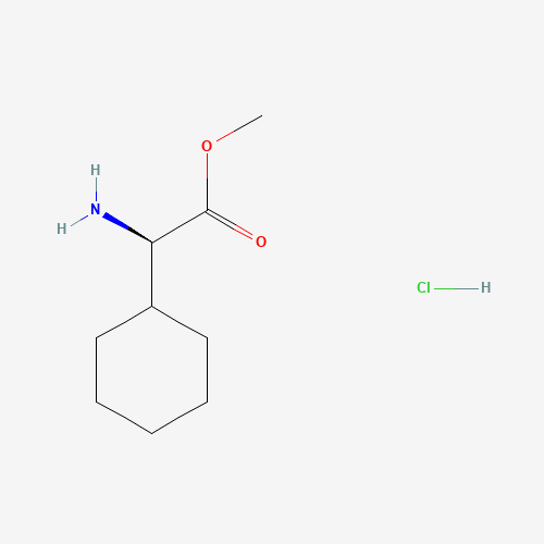 (R)-Methyl 2-amino-2-cyclohexylacetate hydrochloride (CAS: 14328-64-4) - Chemical Structure and Molecular Formula 