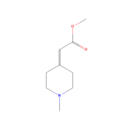 methyl 2-(1-methylpiperidin-4-ylidene)acetate (CAS: 154594-25-9) - Chemical Structure and Molecular Formula 