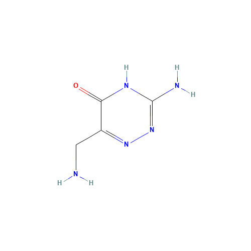 3-Amino-6-(aminomethyl)-1,2,4-triazin-5(4H)-one (CAS: 155499-44-8) - Chemical Structure and Molecular Formula 