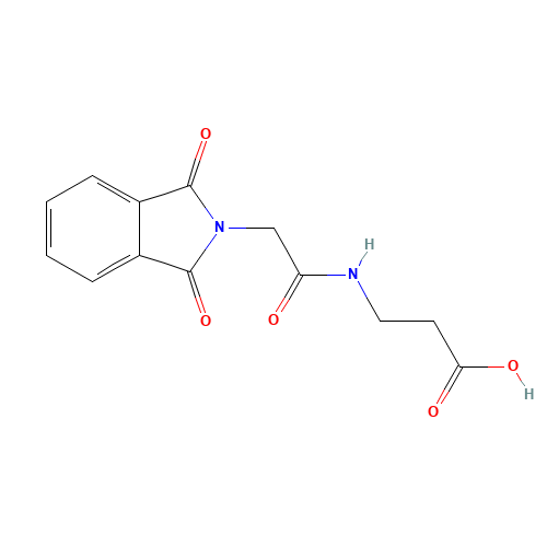 Pht-Gly-Beta-Ala-Oh (CAS: 17896-84-3) - Chemical Structure and Molecular Formula 