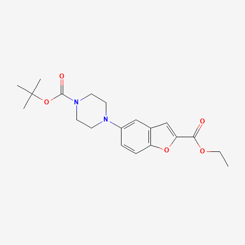 tert-Butyl 4-(2-(ethoxycarbonyl)benzofuran-5-yl)piperazine-1-carboxylate (CAS: 183288-43-9) - Related Chemical Product