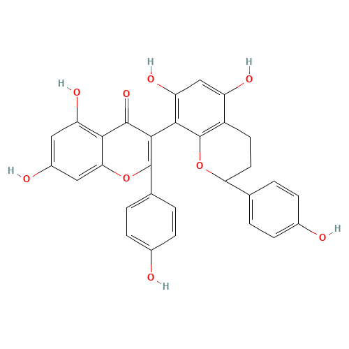 2',3'-Dihydro-5,5',7,7'-tetrahydroxy-2,2'-bis(4-hydroxyphenyl)-[3,8'-bi-4H-1-benzopyran]-4-one stereoisomer (CAS: 190146-05-5) - Related Chemical Product